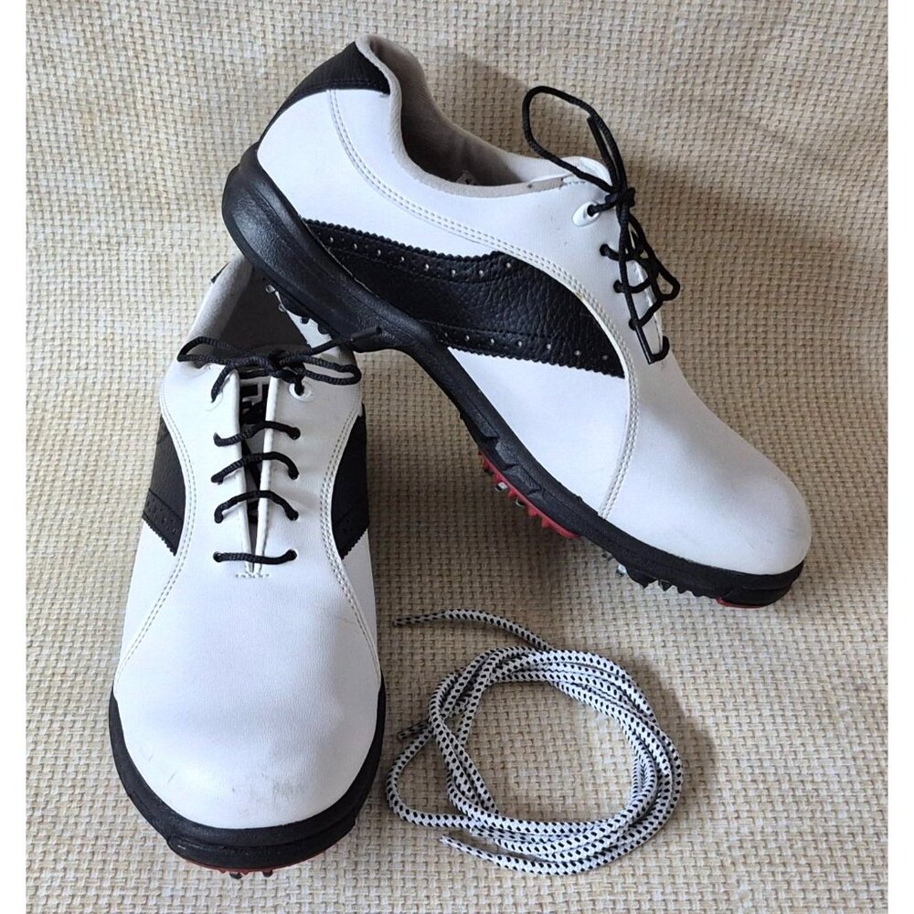 FootJoy White and Black Athletic Golf Shoes